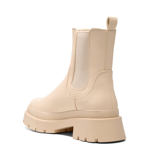 Chelsea Platform Booties - BEIGE WHITE - 3